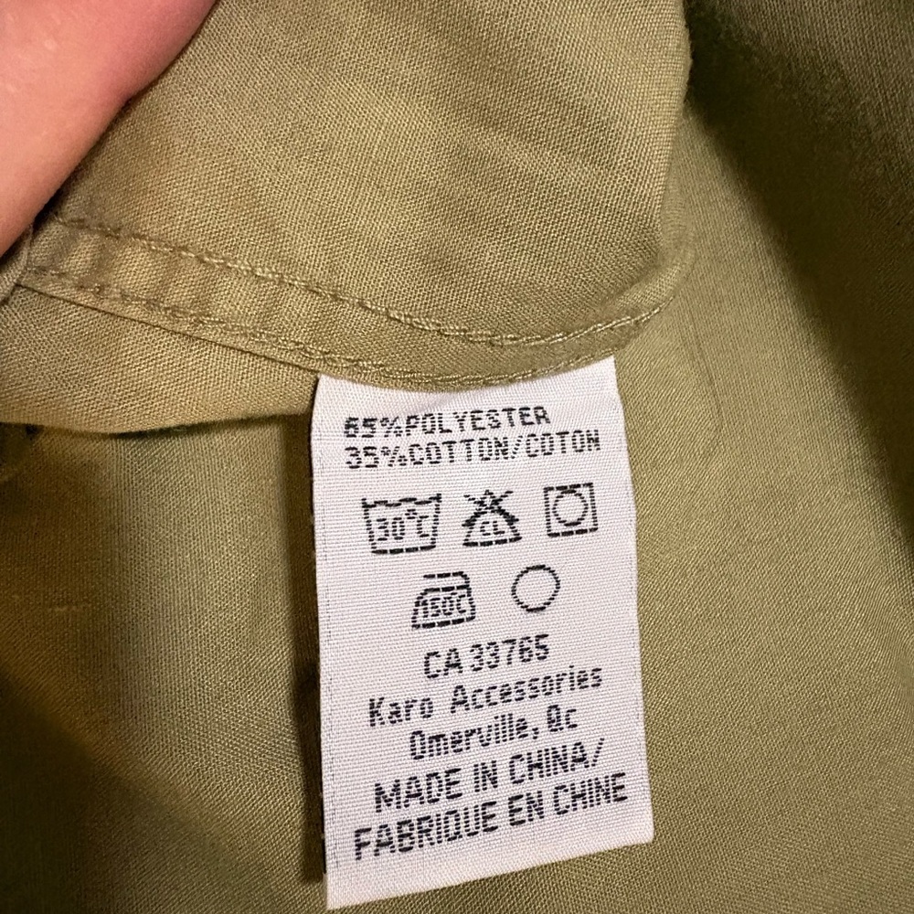 Armando Italian Collection Olive Green Dress Shirt - Size XL - Neck 17.5 - Picture 6 of 6